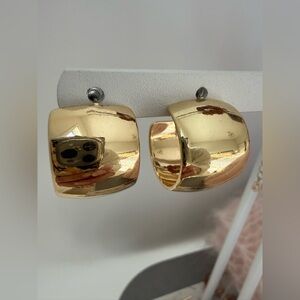 Chunky Gold Vermeil Wide Oversized Hoop Earrings